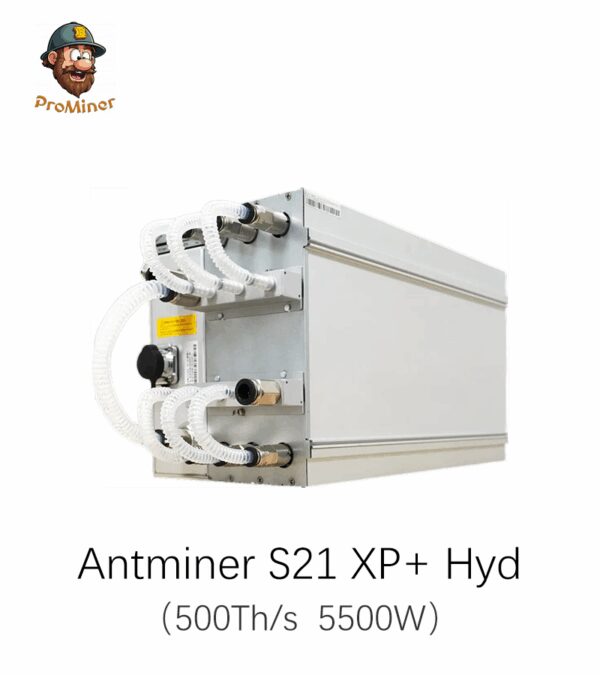 Bitmain Antminer S21 XP+ Hyd 500Th/s 5500W Bitcoin Miner Hydro Cooling