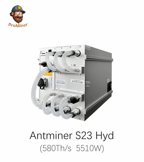 Bitmain Antminer S23 Hyd 580Th/s 5510W Bitcoin Miner Hydro Cooling
