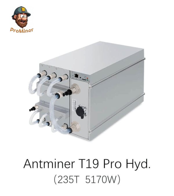 Bitmain Antminer T19 Pro Hydro 235Th 5170W Bitcoin Miner BTC BCH Mining