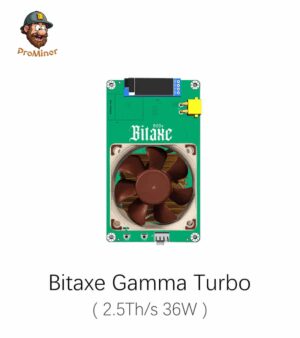 Bitaxe Gamma Turbo 2.5TH/s 36W Bitcoin Solo Miner
