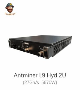 Bitmain Antminer L9 Hyd 2U 27Gh/s 5670W Dogecoin Miner