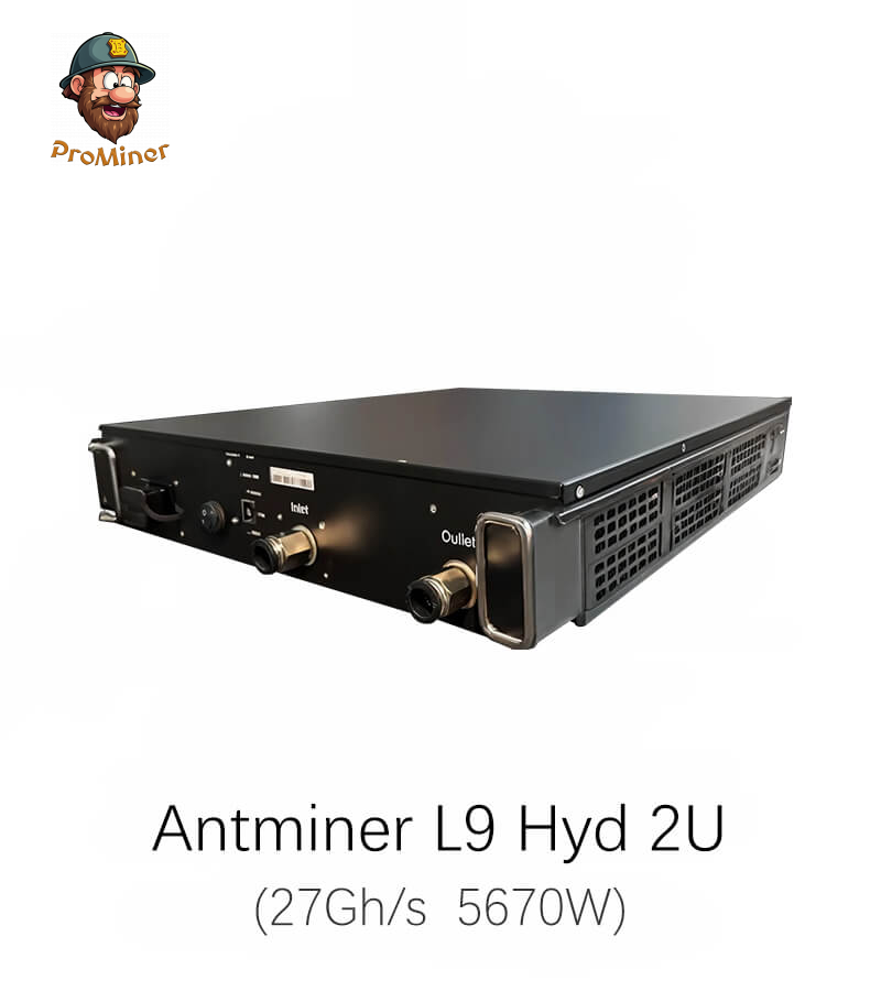 Bitmain Antminer L9 Hyd 2U 27Gh/s 5670W Dogecoin Miner